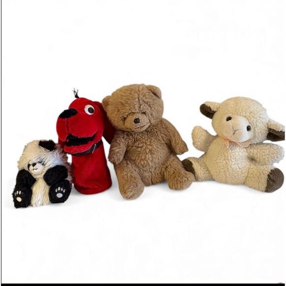 Hand Puppets Lot Of 22 Animals Vintage & Modern Clifford Cat Dog - Picture 2 of 7